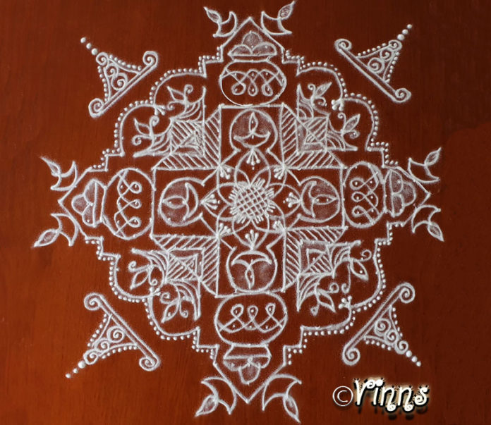 pongal kolam, muggulu, new design