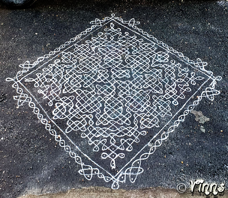 27 dots margazhi kolam, new kolam, big kolam