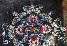 Big Freehand Kolam || Chukkaleni Muggulu || Rangoli freehand kolam, daily kolam, new design kolam, kutti kolam