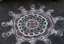 Big Freehand Kolam || Paisley kolam big kolam, muggulu, rangoli