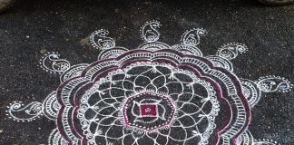 big kolam, muggulu, rangoli