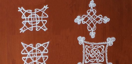4 Dots Small Sikku Kolams || Apartment Kolams || Daily Tippudu Muggulu