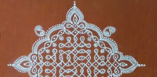15 dots kolam, daily kolam, chinna kolam, new design