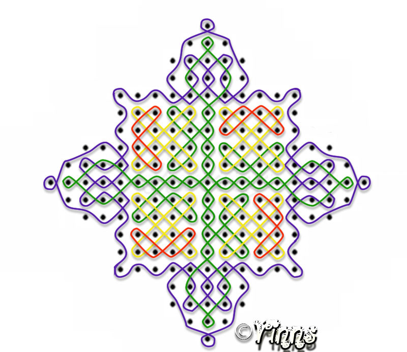 kambi kolam, neli kolam, pulli kolangal, chinna kolangal, new design