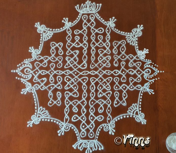 brahma mudi, margazhi, sikku kolam. kambi kolam, ezhai kolam, tippudu muggulu, knot kolam