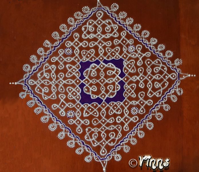 19_dots_sikku_kolam_new2 Big sikku kolam. margazhi kolam, sikku kolam, kambi kolam, neli kolam, daily kolam, new design