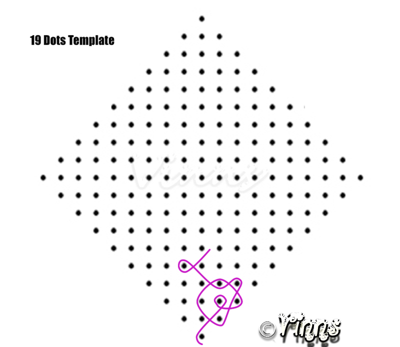 This is my own creation !!! Place 19 dots in the centre column and decrease by one till it reaches 1 as show below