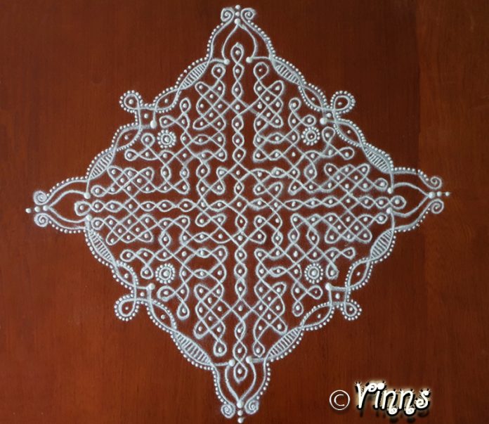 19_dots_task_kolam_muggulu_1 Big sikku kolam. margazhi kolam, sikku kolam, kambi kolam, neli kolam, daily kolam, new design