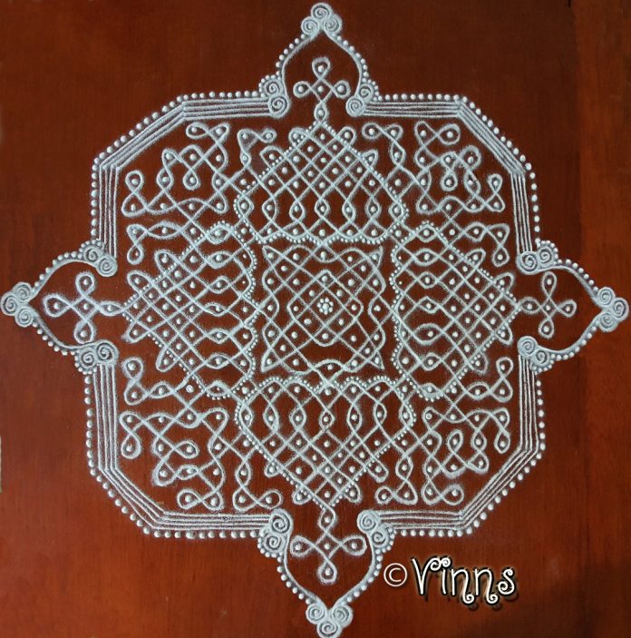 21_dots_temple_pond_kolam muggulu, margazhi kolam, big kolam, muggulu,rangoli,