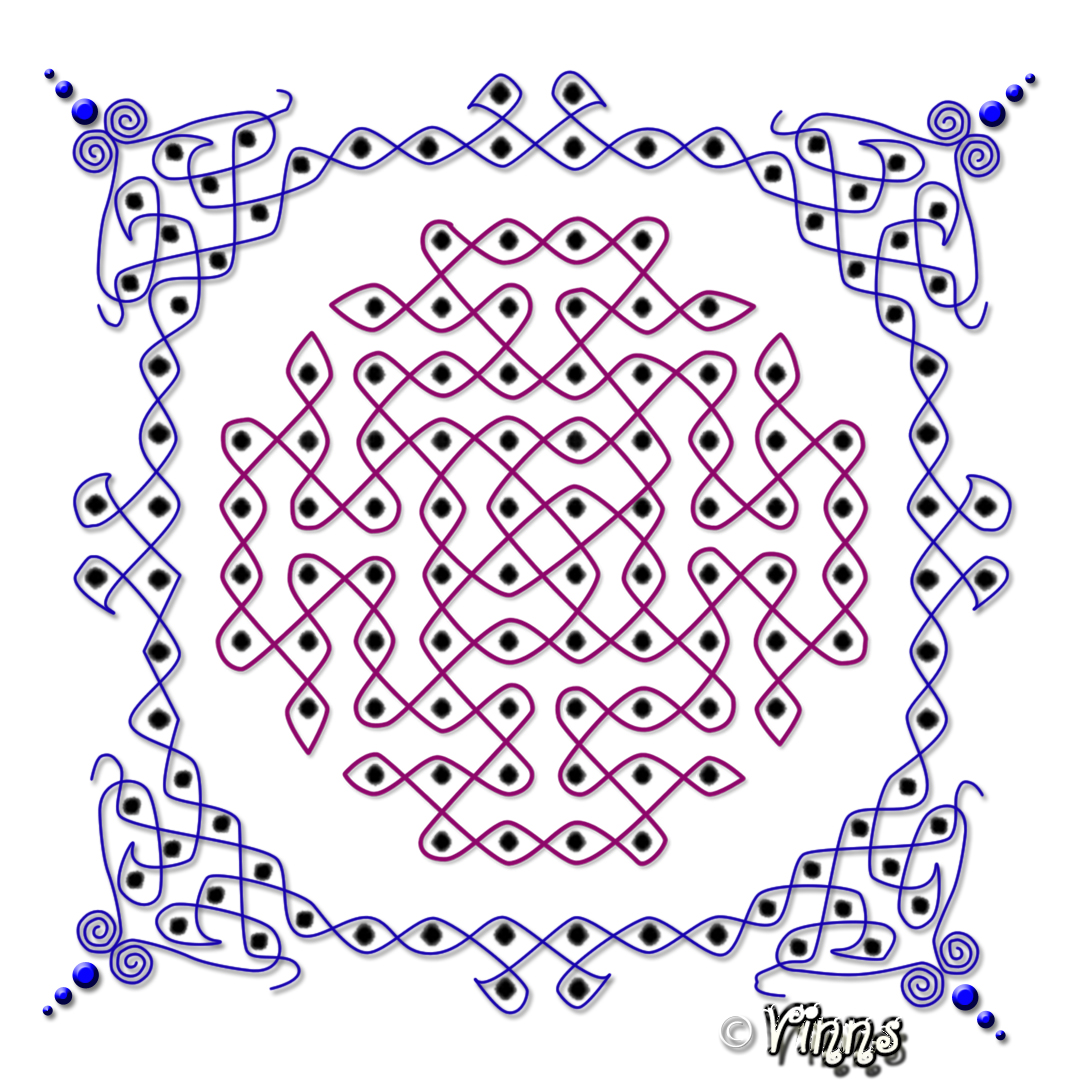 margazhi, big kolams, sikku kolam, neli kolam, big kolams