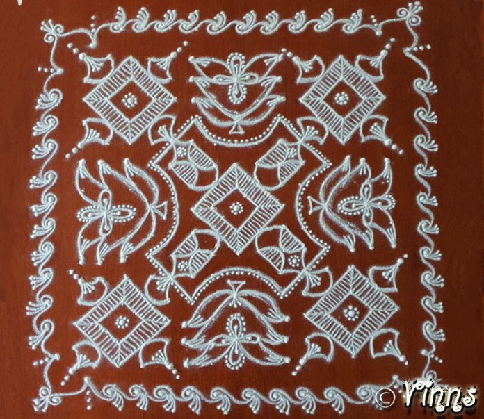 margazhi, big kolams, sikku kolam, neli kolam, big kolams