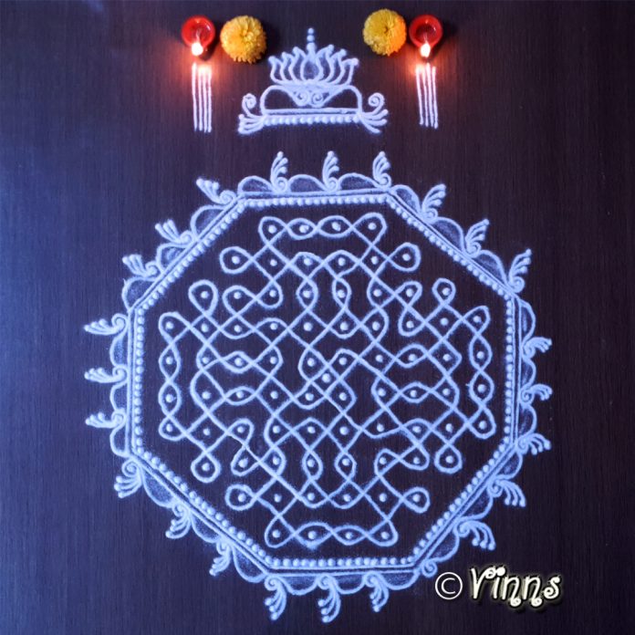 aadi_perukku_kolam_10_dots_sikku_muggulu