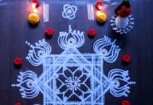 Aadi Pooram Kolam Lakshmi Pooja Kolam || Padikolam