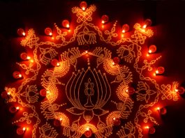 Karthigai Month kolams || Lotus Flower Kolam || Freehand Rangoli karthigai, vilakku kolam, lamps, diya, karthigai month, kaarthigai, maha deepam, thiruvannamalai, margazhi kolam