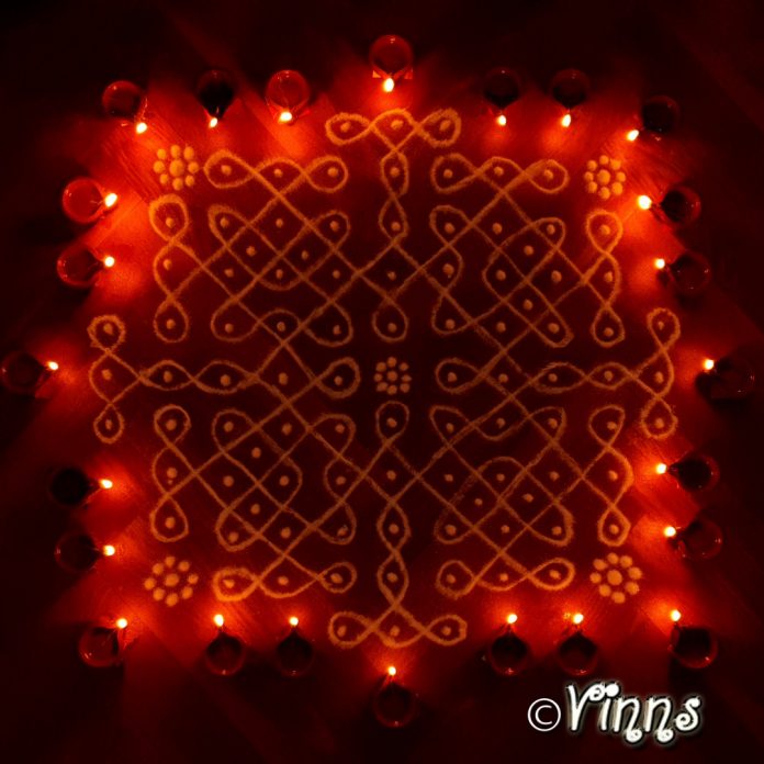 margazhi kolam, big sikku kolam, karthigai, vilakku kolam, lamps, diya, karthigai month, kaarthigai, maha deepam, thiruvannamalai, margazhi kolam