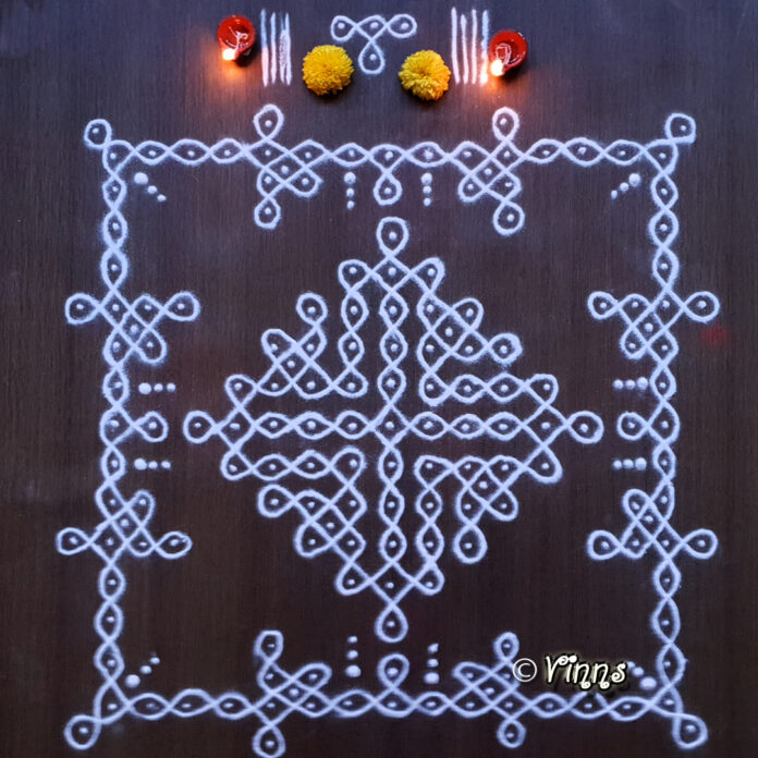 margazhi, big kolams, sikku kolam, neli kolam, big kolams