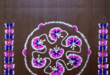 9 Dots Butterfly Kolam || chukkala Muggulu 9 dots, simple kola,, flower kola,, butterfly kolam, small kolam