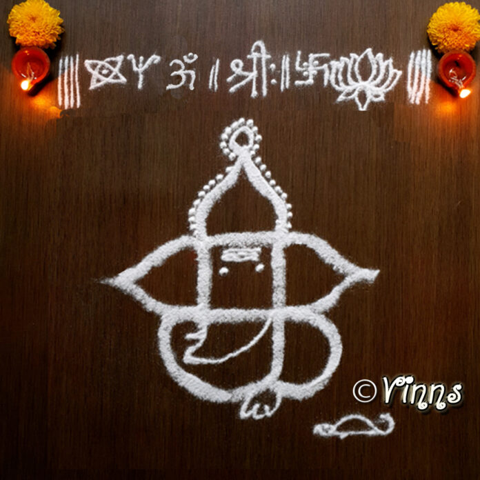 ganesha_chathurthi_pooja_room_pillaiyar_vinayaga_kolam ganapathy, vinayagar, pillaiyar, chathurthi, rangoli , kolam,