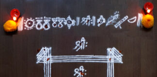 Janmashtami Kolam, Krishna Jayanthi Muggulu, Gokulashtami Rangoli