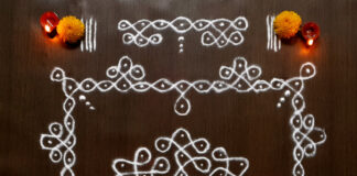 7 dots, sikku kolam, star kolam, daily koalms, new kolasm, simple kolams, simple 7 dots kolam