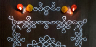 7 dots, sikku kolam, star kolam, daily koalms, new kolasm, simple kolams, simple 7 dots kolam