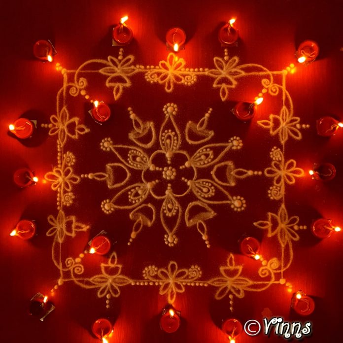 7-4_dots_karthigai_kolam_star_margazhi_muggulu_vilakku_diya_rangoli-min Karthigai kolam, agal vilakku, vilakku kolam, diya rangoli, margazhi kolam,13 dots, sikku kolam,