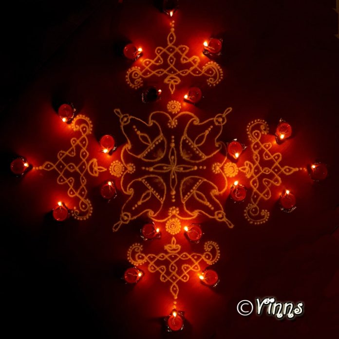 9_dots_karthigai_kolam_ deepam_muggulu_vilakku_diya_rangoli_alpana-min Karthigai kolam, agal vilakku, vilakku kolam, diya rangoli, margazhi kolam,13 dots, sikku kolam,