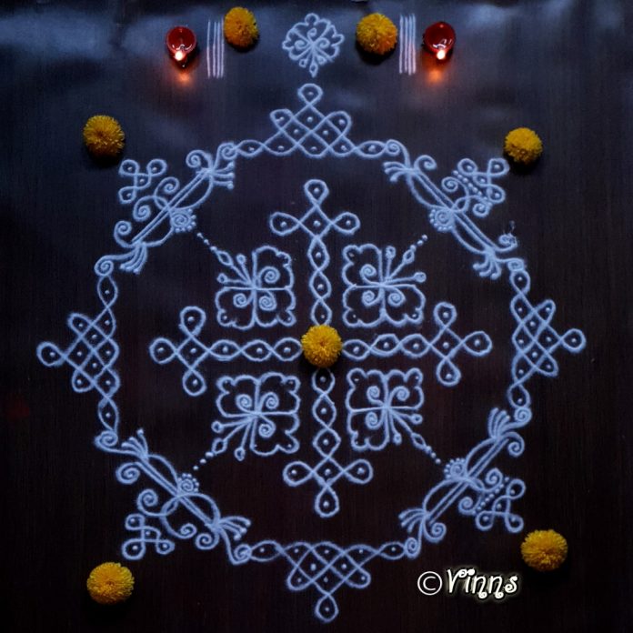 margazhi kolam, sikku kolam, big kolams, margazhi, tippudu muggulu, daily kolams, margazhi big kolam, flower kolam, margazhi Kolam,