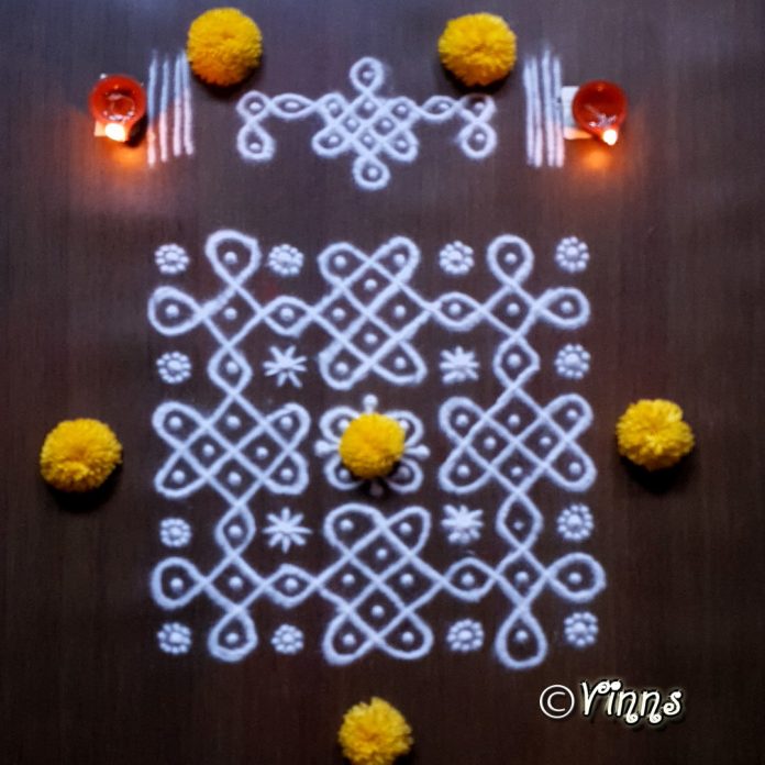 8_dots_sikku_kolam_margazhi_flower_kolam_rangoli_muggulu-min margazhi kolam, sikku kolam, big kolams, margazhi, tippudu muggulu, daily kolams, margazhi big kolam, flower kolam, margazhi Kolam,