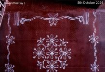 9 Dots Navarathiri Kolam || Day 3 || Gray Colour Rangoli navaratri, navarathiri kolam, navarathri, kolam, muggulu, rangoli